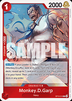 Monkey.D.Garp (OP13-016) (V.1) - Carrying on his Will (Rare) [OP13-016]