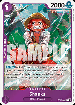 Shanks (OP13-065) (V.1) - Carrying on his Will (Rare) [OP13-065]