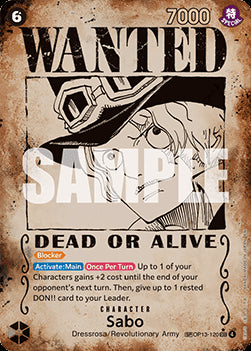 Sabo (OP13-120) (V.3) - Carrying on his Will (Special Rare) [OP13-120]
