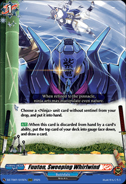 Fuuton, Sweeping Whirlwind  (V.1 - Triple Rare) - Future Card Buddyfight (Triple Rare) [DZ-TB01-015]