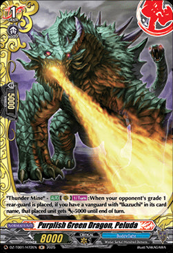 Purplish Green Dragon, Peluda  (V.2 - Holo) - Future Card Buddyfight (Holo) [DZ-TB01-H72]