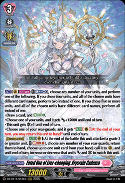 Fated One of Ever-changing, Krysrain Cadenza  (V.1 - Triple Rare) - Symphony of Might & Bloom (Triple Rare) [DZ-BT11-016]