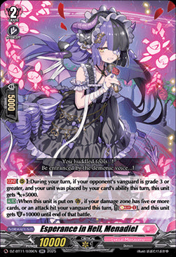 Esperance in Hell, Menadiel  (V.1 - Double Rare) - Symphony of Might & Bloom (Double Rare) [DZ-BT11-039]