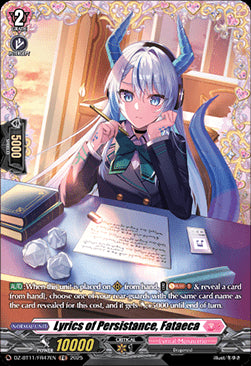 Lyrics of Persistance, Fataeca  (V.2 - Frame Rare) - Symphony of Might & Bloom (Frame Rare) [DZ-BT11-FR47]