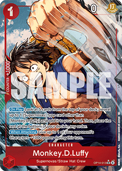 Monkey.D.Luffy (OP14-013) (V.2) - The Azure Sea's Seven (Alternate Art) [OP14-013]