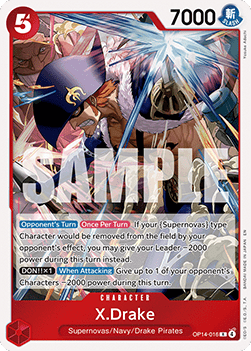 X.Drake (OP14-016) - The Azure Sea's Seven (Rare) [OP14-016]