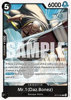 Mr.1(Daz.Bonez) (OP14-090) (V.1) - The Azure Sea's Seven (Rare) [OP14-090]
