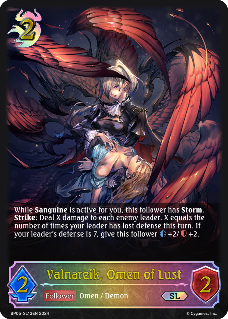 Valnereik, Omen of Lust