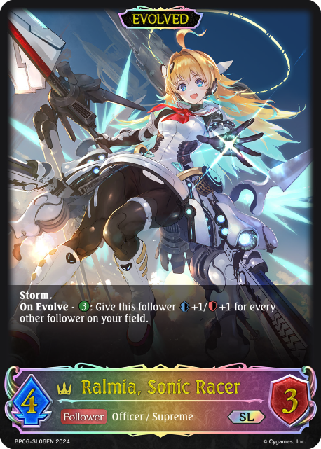 Ralmia, Sonic Racer (Evolved)