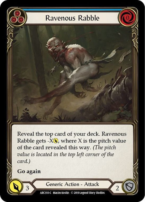 Ravenous Card Riftbound Ravenous Rabble (Blue) (ARC193)| Flesh and Blood Card – Spellbound Games