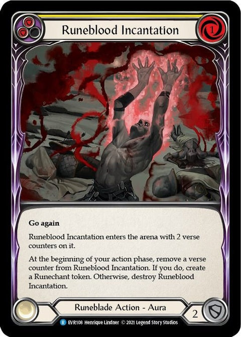 Runeblood Incantation (Yellow) (EVR108)| Flesh and Blood Card ...