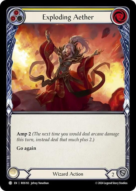 Exploding Aether (Yellow) (ROS193)| Flesh and Blood Card – Spellbound Games